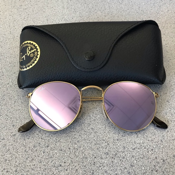 Ray-Ban Accessories - 💜SOLD💜 Rayban Lilac mirror and gold Round